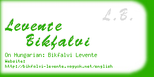 levente bikfalvi business card